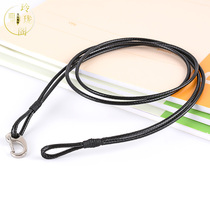 Latex chain rope plus stainless steel buckle pendant rope beeswax jadeite gold men and women braided clavicle chain rope