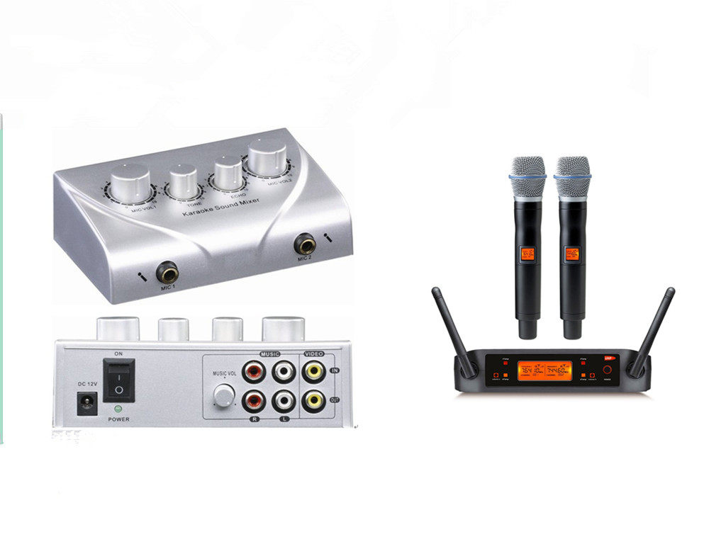 Home Reverberator Effect Karaoke Reverb U-Segment Wireless Microphone One Drag Two K Song Microphone Set