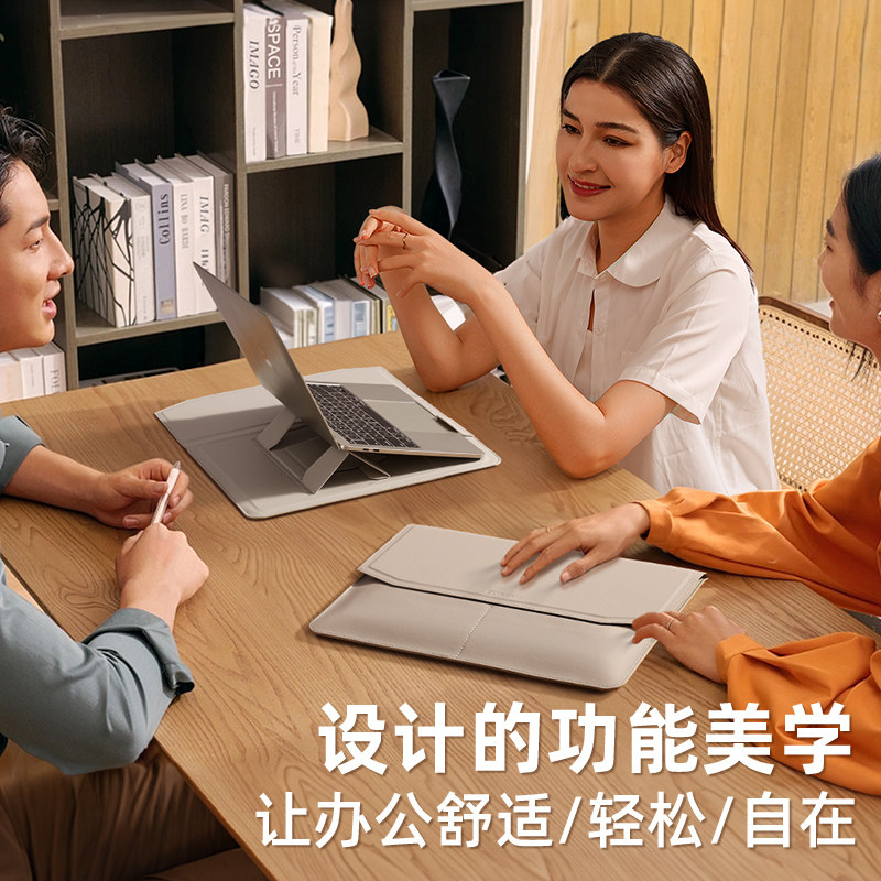 2025 New Apple Laptop Bag for Women, MacBook Air Sleeve, 14inch M3 Pro Protective Case, M4 Shell, 13 Huawei Xiaomi with Stand, 15 Shockproof, Lenovo Thin and Portable 16