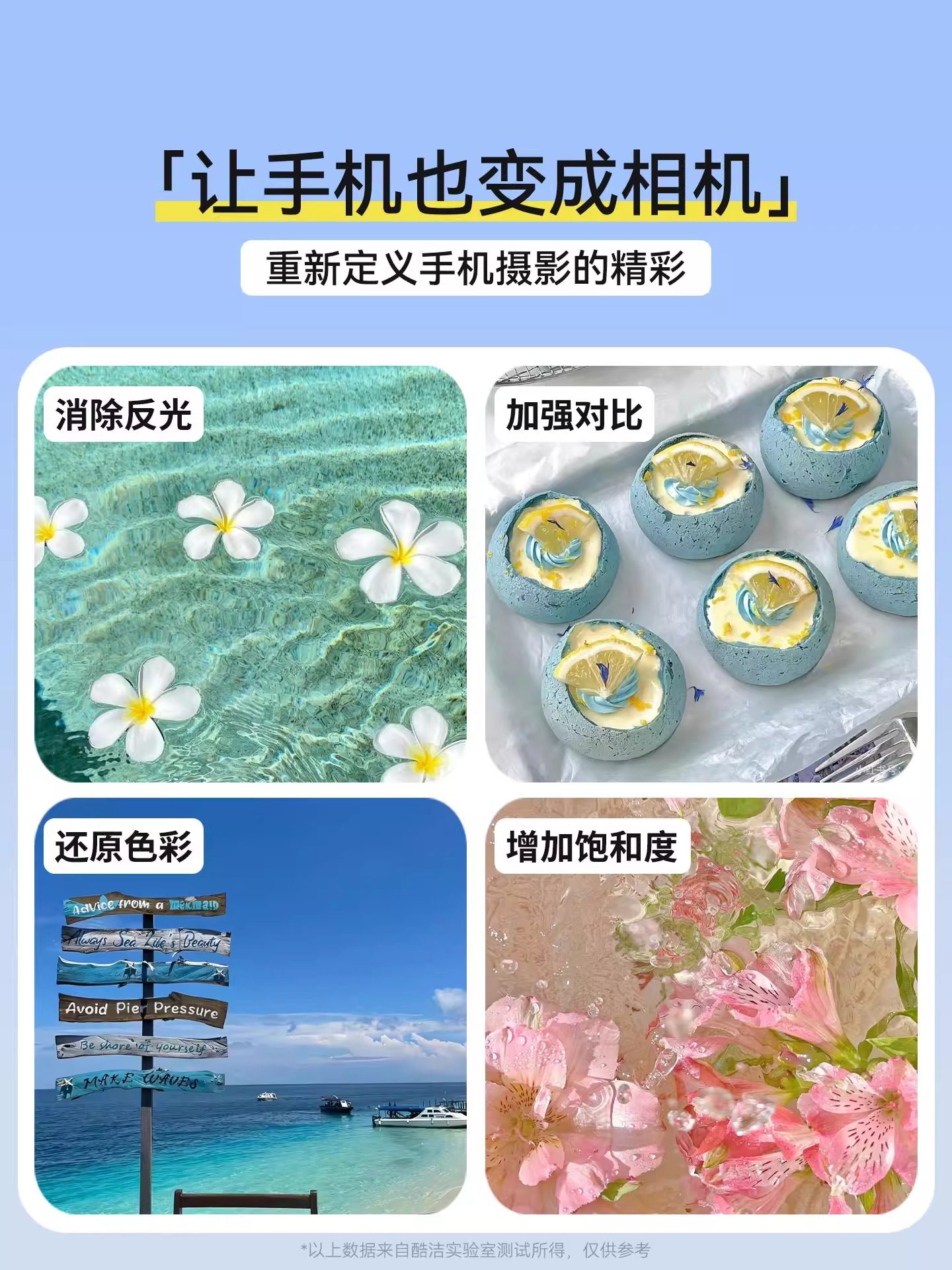 [Schott Glass] 2025 New Model Phone-Specific Cpl Polarizing Lens, High-Definition Coating, Polarized Water Surface Anti-Reflection Filter, External Rear Camera Photography Tool, Compatible with Apple, Huawei, Xiaomi