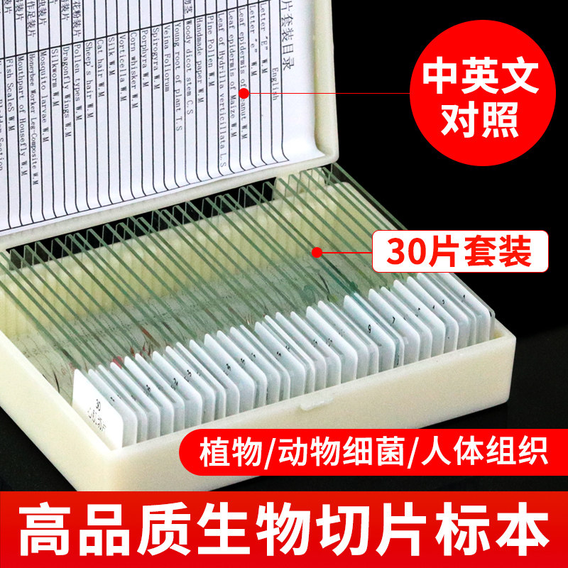 Biological Microscope Observation Specimens, Children's Experiment Kits, Making Animal and Plant Cell Slides, Materials for Middle School Students' Teaching Materials, Insect and Microbial Glass Slides