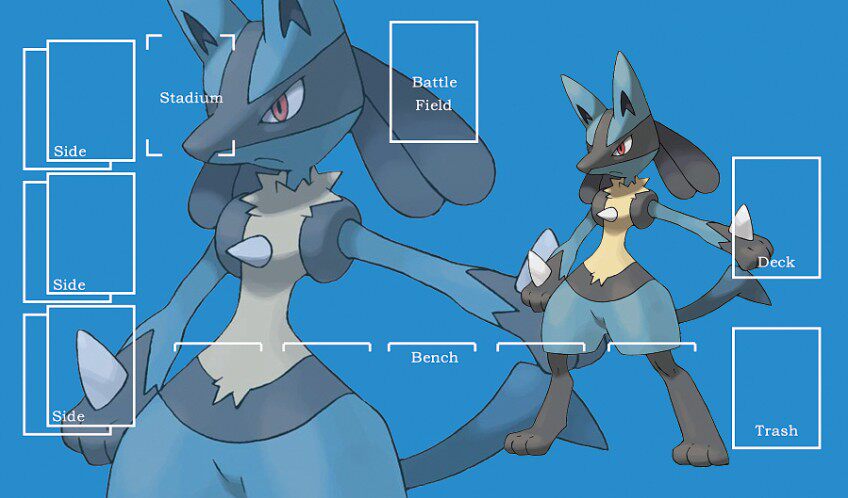 (Wing Game Card) PTCG card pad card pad Lucario 600x350x1.5 DIY 