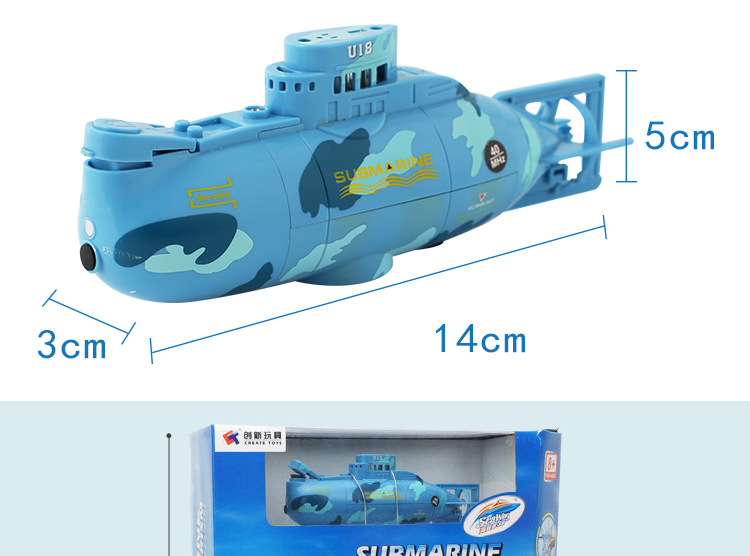 Sáng tạo-channel tàu ngầm không dây điều khiển từ xa tàu ngầm mô phỏng sạc chơi nước đồ chơi mô hình aquarium pin lithium