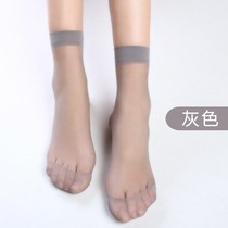 Crystal socks Children Summer ultra-thin Silk Sox Short Sox ultra-thin transparent invisible mercerized anti-abrasion grey thin