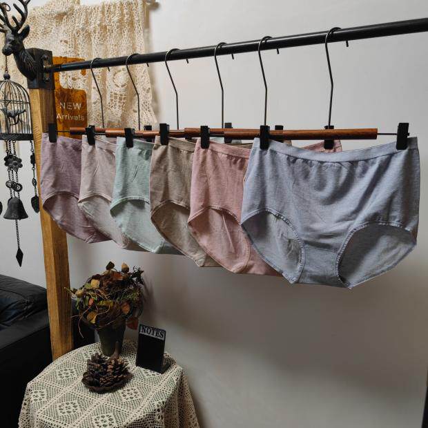 New soft cotton seamless pure color large size 200 catty 300 catty lady high waist triangular underpants head 2 feet 6-5 feet