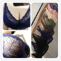 Fat MM ultra-thin breathable steel ring large cup bra sexy gathered large size bra 80-110BCDEFG