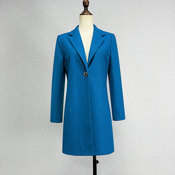 Wool wool mid-length european and american style suit collar coat
