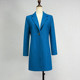 Wool wool mid-length European and American style suit collar coat
