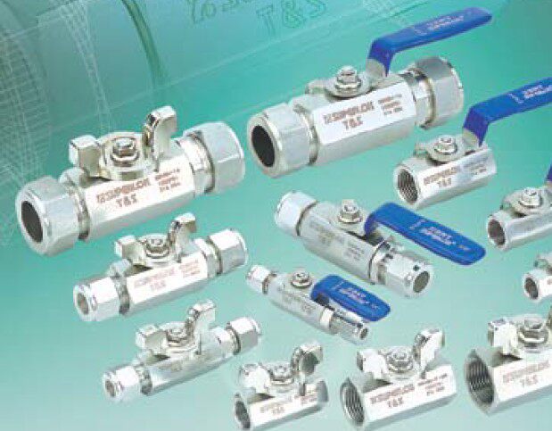 South Korea SUPERLOK word handle or butterfly handle low pressure ball valve 1 2 card sleeve interface