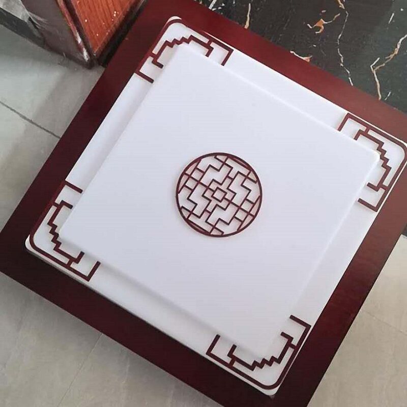 New Chinese log led suction ceiling light China wind corridor Living room Bedroom dining room Imitation Ancient Square Ultra-thin Solid Wood Lamp-Taobao