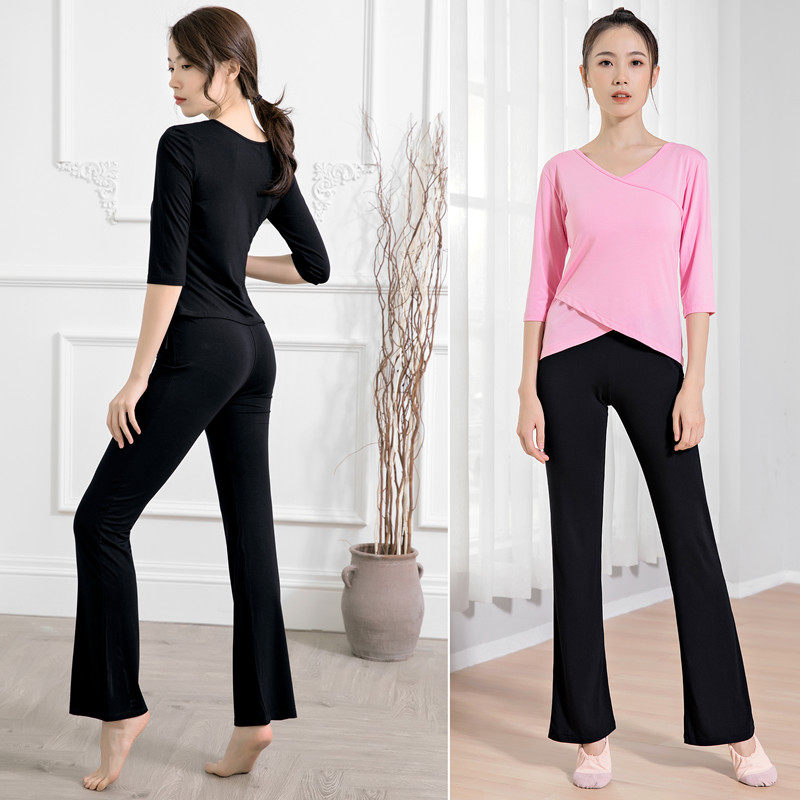 Dance suit practice suit adult female classical Chinese modern teacher professional shape ethnic straight tube micro-horn pants