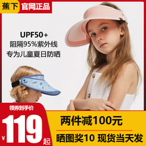Under the banana sunscreen hat childrens men and womens full face UV sun hat scorched under the sun hat beach summer cute hat