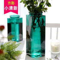 Hipster glass vase colored transparent flower arrangement hydroponic rich bamboo modern simple living room creative ornaments large