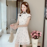 Ципао, летнее короткое приталенное платье, подходит для подростков, 150см, по фигуре