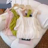 Милая шифоновая рубашка, кукла, французский стиль, открытые плечи, эффект подтяжки