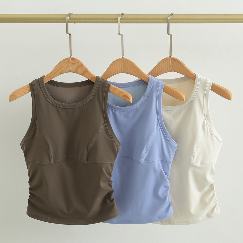 Iuiu Yogo All-In-One Sports Yoga Vest Running Bra Women's Shock-Proof Pilates Fitness Clothing Top Summer