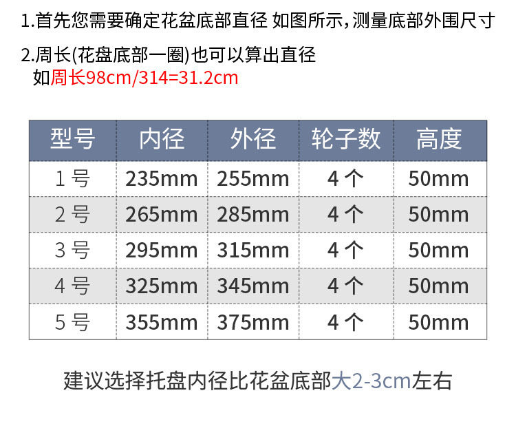 Plant Caddy with Wheels: 360 Degree Universal Base - Taobao product photo 6