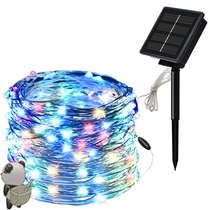 Solar garden light with colorful neon lights string hanging tree outdoor led Villa string light outdoor waterproof