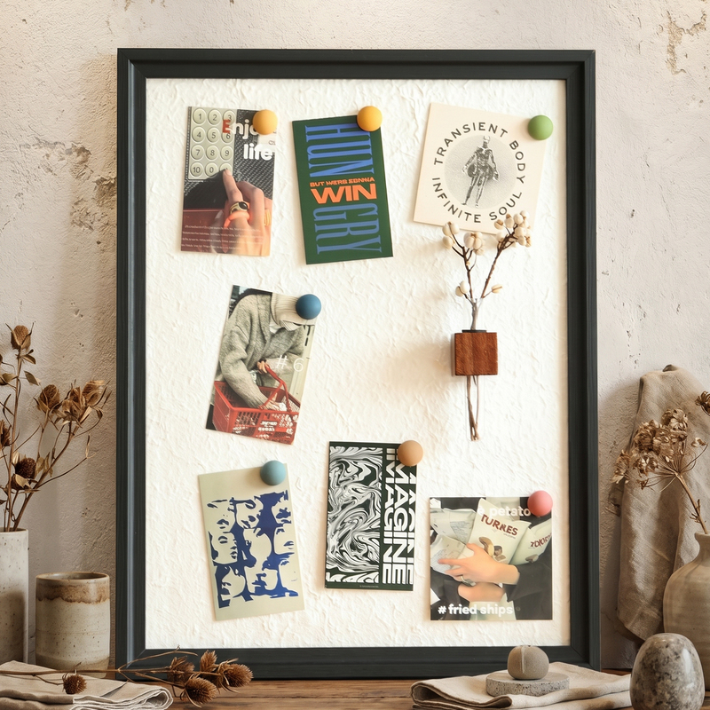 Magnetic Polaroid Display Board Solid Wood Photo Frame Empty Frame A4 Dongba Paper 20inch 28inch Picture Frame Wall-Mounted Framing