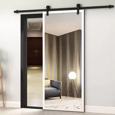 American barn door crane custom kitchen door dressing room door mirror barn door Nordic sliding door sliding door with lock