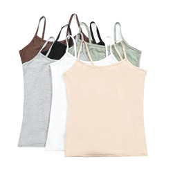 ສີດໍາແລະສີຂາວຂະຫນາດນ້ອຍ sling modal ພາຍໃນໃສ່ງາມກັບຄືນໄປບ່ອນ bottoming vest ແມ່ຍິງ summer ພາກບາງສຸດທິສີແດງຮ້ອນ outerwear trendy