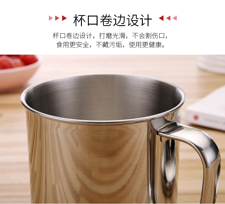 Thép không gỉ 304 có nắp cốc Trẻ em chống rơi cốc dày lên tiểu học dành cho người lớn cốc tay bình đựng nước thủy tinh có vòi