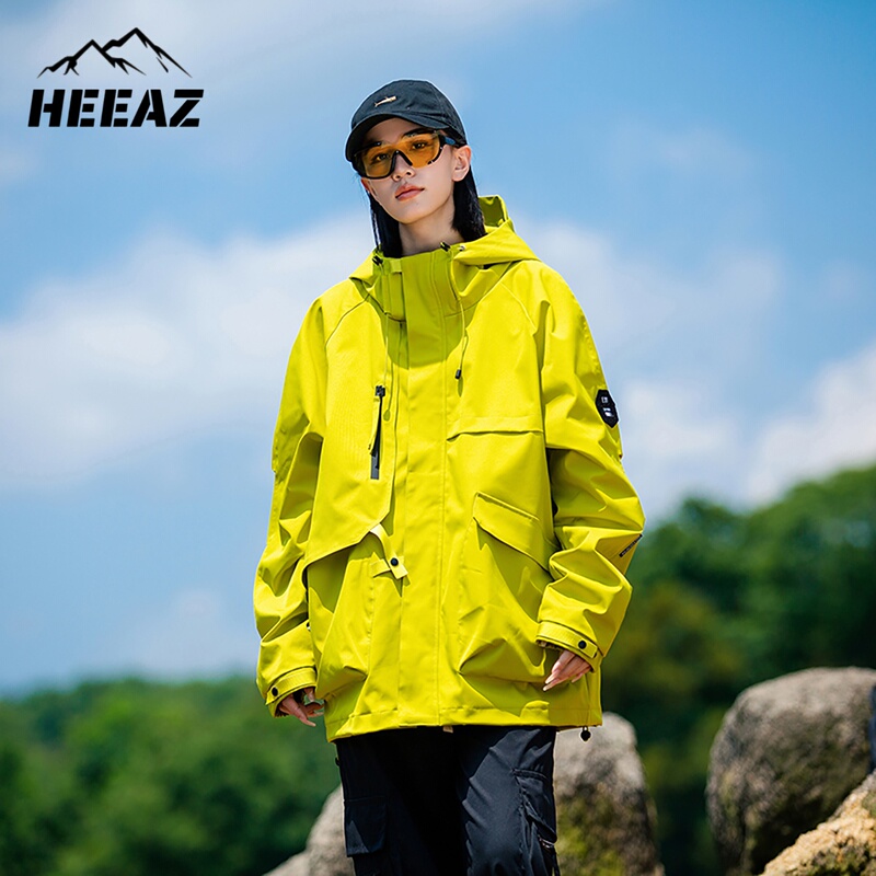 Heeaz France Mountain-Style Outdoor New Jacket, Mountain-Style Waterproof and Windproof Jacket, Unisex American Trendy Brand Jacket