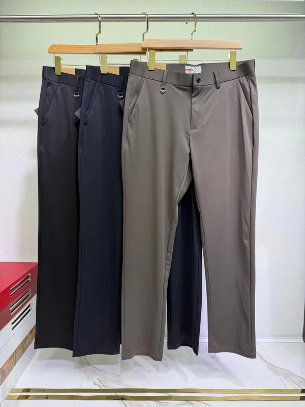 International Luxury High-End Men's Mid-Waist Casual Pants 26 Summer Men's Fashion European New Style Big Brand Straight-Leg Trousers