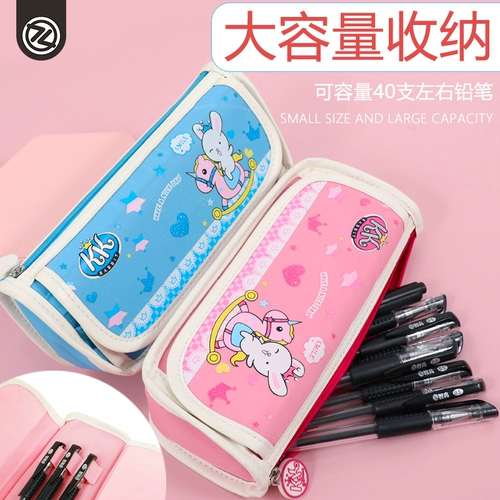 智高 Свежий милый универсальный вместительный и большой мультяшный пенал для школьников, в корейском стиле