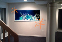 Living room fish tank customised to make home fish tank Embedded fish tank Ecological Fish Tank Wall Office Fish Tank