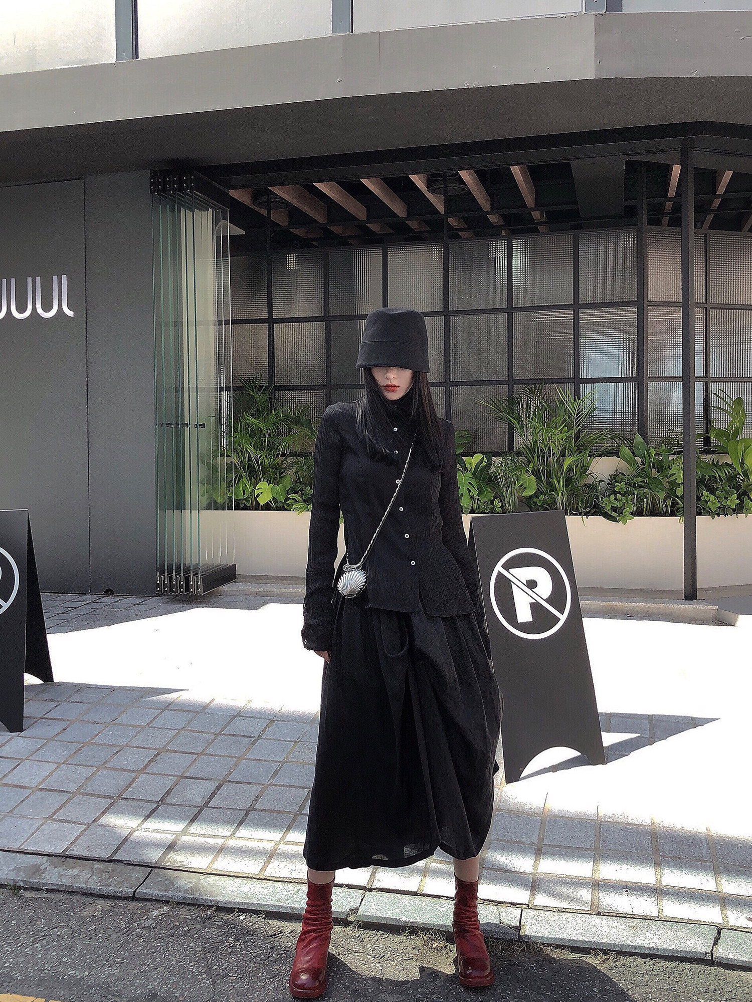 Cotton and linen three-dimensional pleated skirt women's 2020 new autumn fashion wild ins tide super fire high-waisted a-line skirt