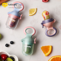 Baby bite bag Fruit and vegetable music teether transport Baby eating water juice pacifier Food supplement Bite play molar stick artifact