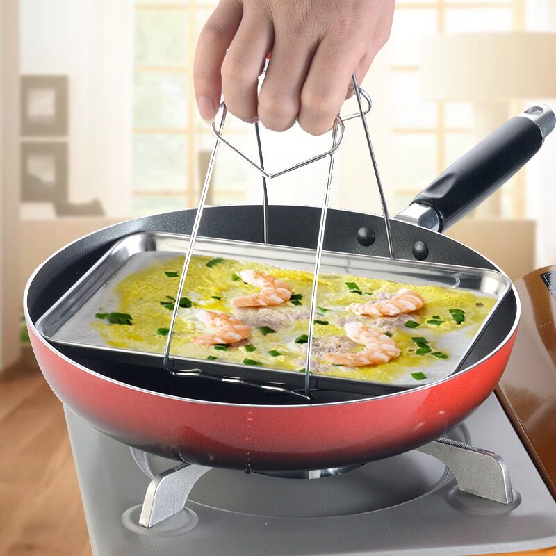 Stainless steel sausage powder steaming plate rectangular 304 flat plate tray baking pan household small sausage powder tool set