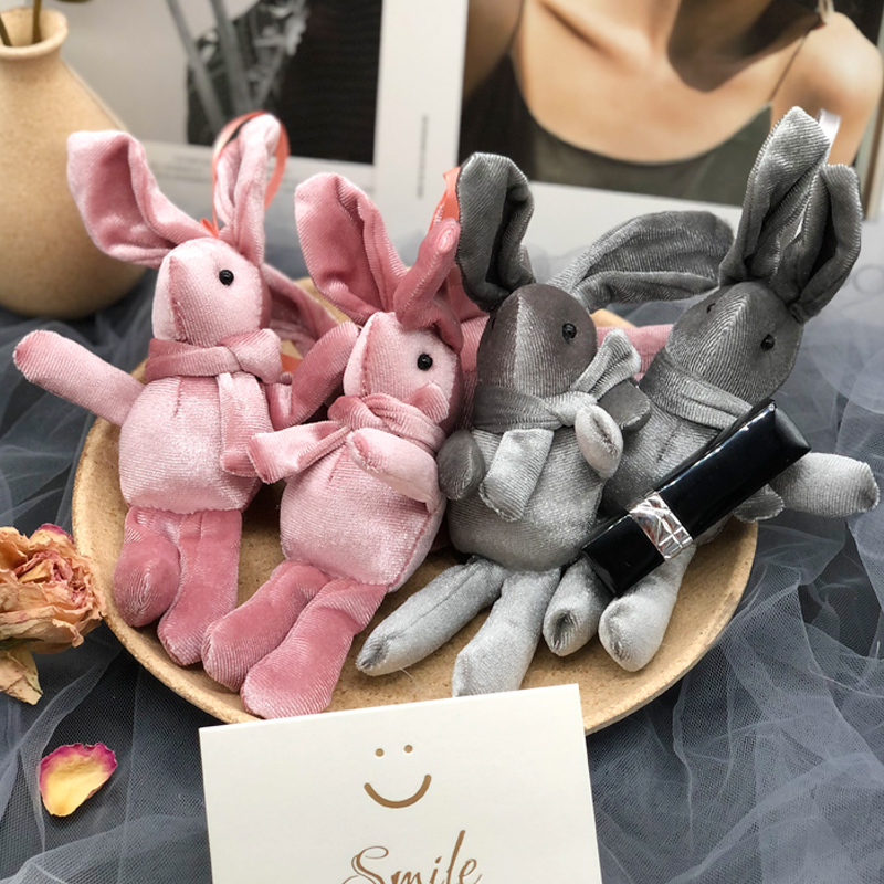 Christmas Net red wish rabbit wedding bridesmaid hand gift birthday gift plush toy pendant velvet rabbit