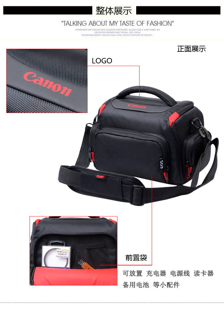 Canon túi máy ảnh túi máy ảnh SLR di 200d600d700d750d60d70d6d1500d77d 80D - Phụ kiện máy ảnh kỹ thuật số balo peak design 20l