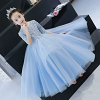 Hoa cô dâu công chúa váy dài váy cô gái catwalk buổi tối váy trẻ em chủ nhỏ trang phục piano dài tay mùa đông shop vay tre em cao cap