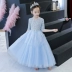 Hoa cô dâu công chúa váy dài váy cô gái catwalk buổi tối váy trẻ em chủ nhỏ trang phục piano dài tay mùa đông shop vay tre em cao cap Váy trẻ em