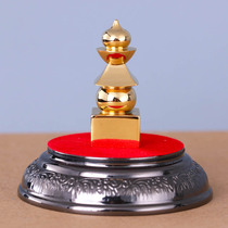 Pure copper five-wheel pagoda Stupa Relic Pagoda Treasure Kyo Indorani Sutra Mantra Tower Plated with real gold to worship the car stupa New product