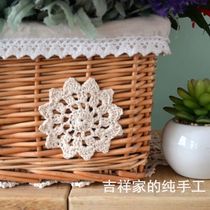 Handmade crochet crochet accessories foreign trade forest cotton DIY willow basket decorative flowers 7-8CM