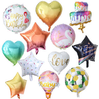 生日布置用品ins道具蛋糕气球儿童派对背景墙装饰场景布置气球