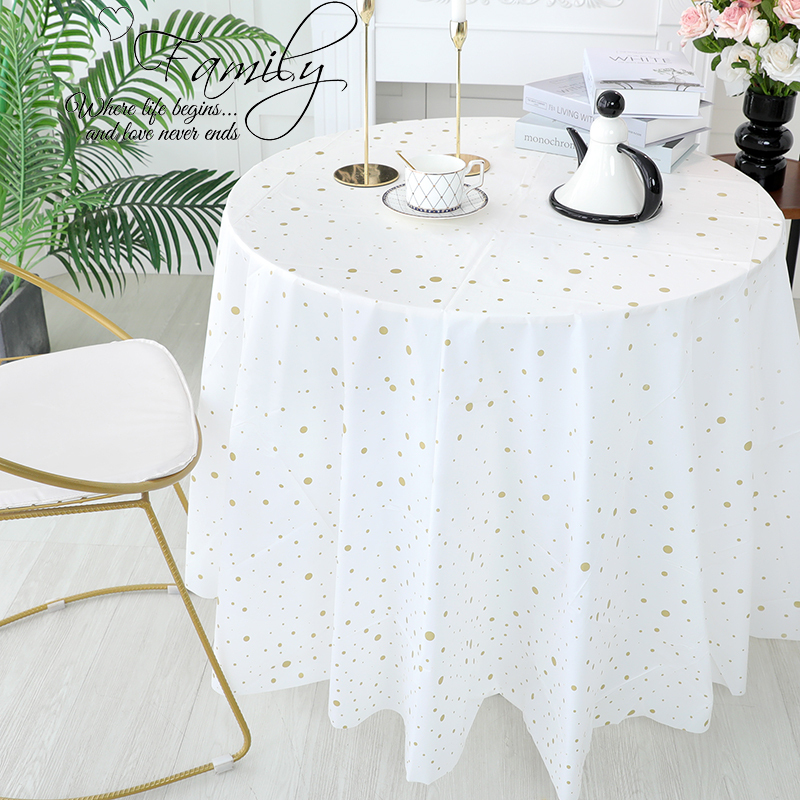 Birthday Decorations Disposable Round Tablecloth Wedding Banquet Baby First Birthday Party Decoration Wedding Dessert Tablecloth