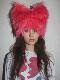 Brown Color In-Stock Kater Faux Long Fur 3D Ear Exaggerated Design Fur Hat
