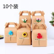 Christmas Eve Apple gift box gift box cute Christmas dried flower Kraft paper Candy Box Creative