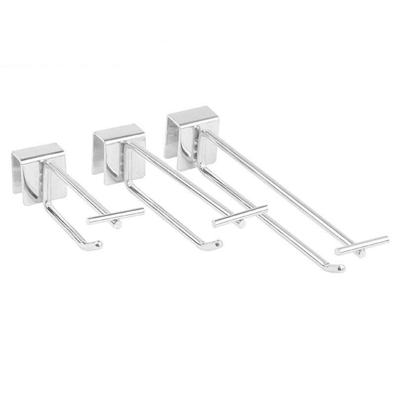 Card Square Pipe Double Wire Hook Cross Beam Bayonet 15 Supermarket Convenience Store Shelf Hook Metal Strip Display Rack Hook