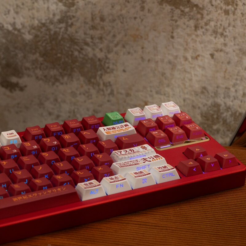 Eva Themed Side-Transparent Keycaps Sublimation No. 1 Machine Translucent Mechanical Keyboard Keycaps Original Factory No. 2 Machine Small Full Set