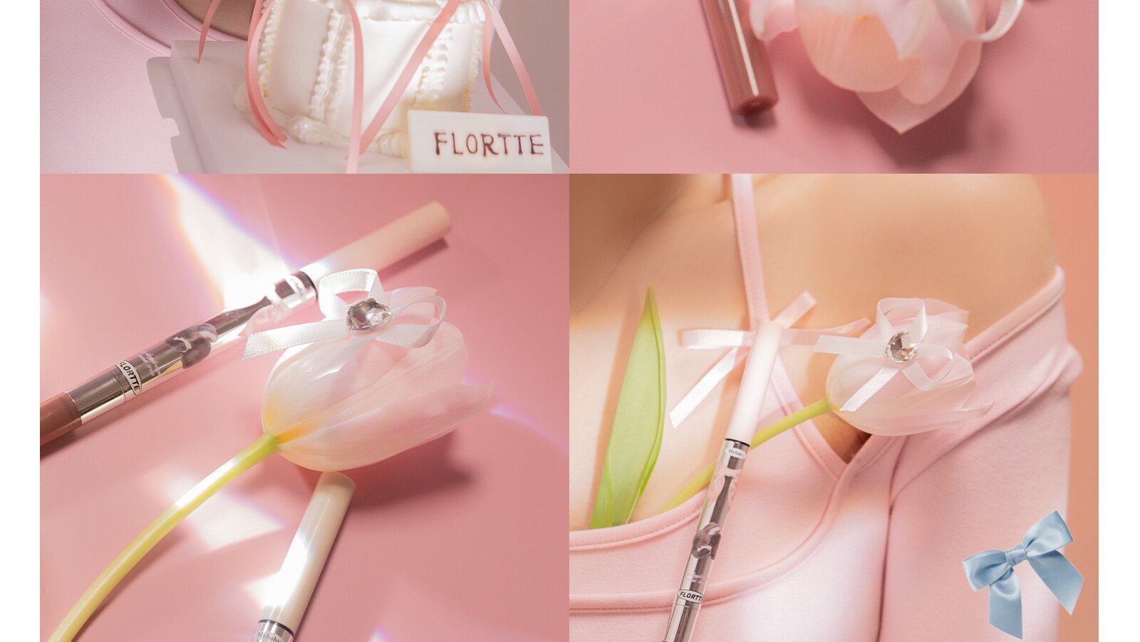 Лежа шелкопряда flortte花洛莉亚双头卧蚕阴影笔怦怦公主高光提亮眼线 线胶花落利亚