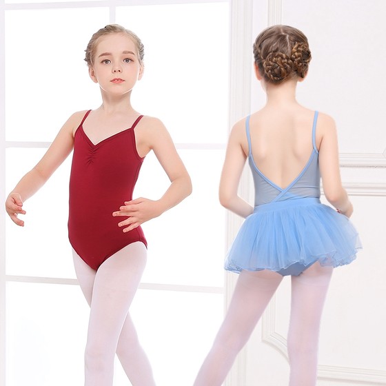 Children's practice clothes, girls' dance clothes, suspenders, body suits, children's examination clothes, ballet Chinese dance clothes