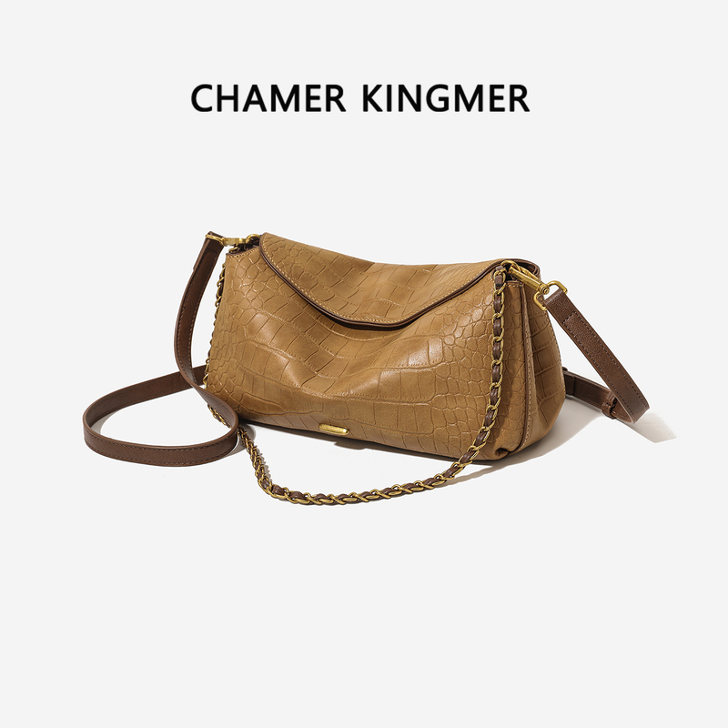 Niche Genuine Leather Pillow Bag for Women 2026 New Handbag Niche High-End Light Luxury Chain Shoulder Crossbody Bag