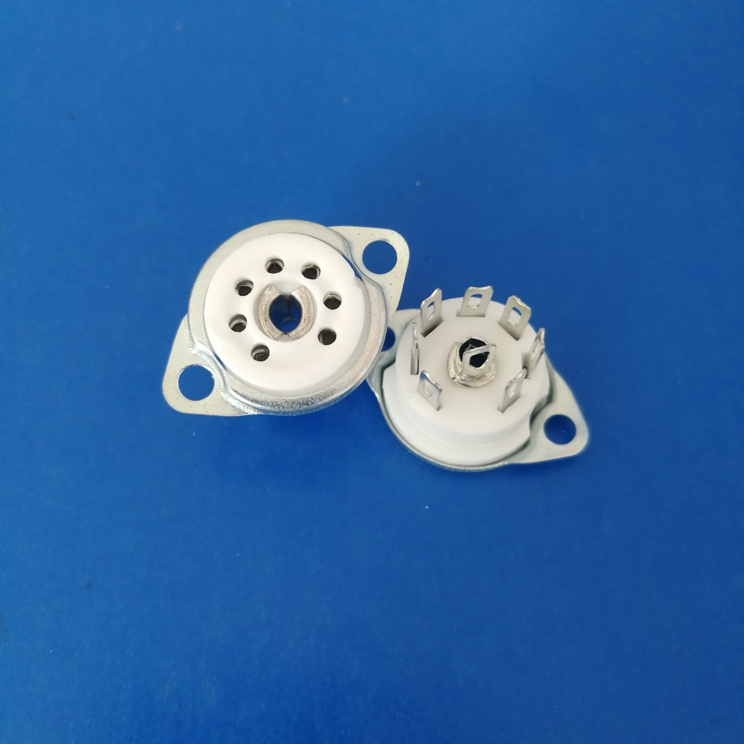 silver-coated ceramic small 7 feet GZC7-F vacuum tube seat 6J2 6J2 6H2 6X4 6K7 2P2 2P2 EAA91 EAA91