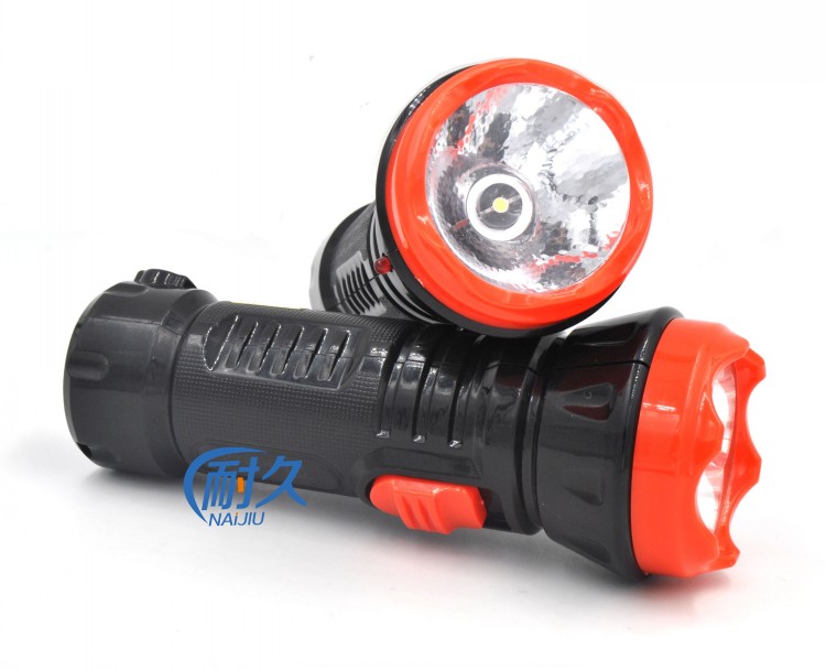 Led chói đèn pin sạc ngoài trời nhà hai bánh đèn pin mờ ánh sáng nhỏ gọn thuận tiện công cụ chiếu sáng đèn siêu sáng